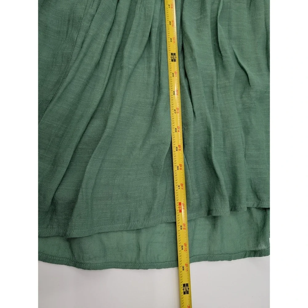 Umgee Green Embroidered Tunic Dress Flutter Sleeve Size L Boho Hippie Festival - Picture 9 of 11